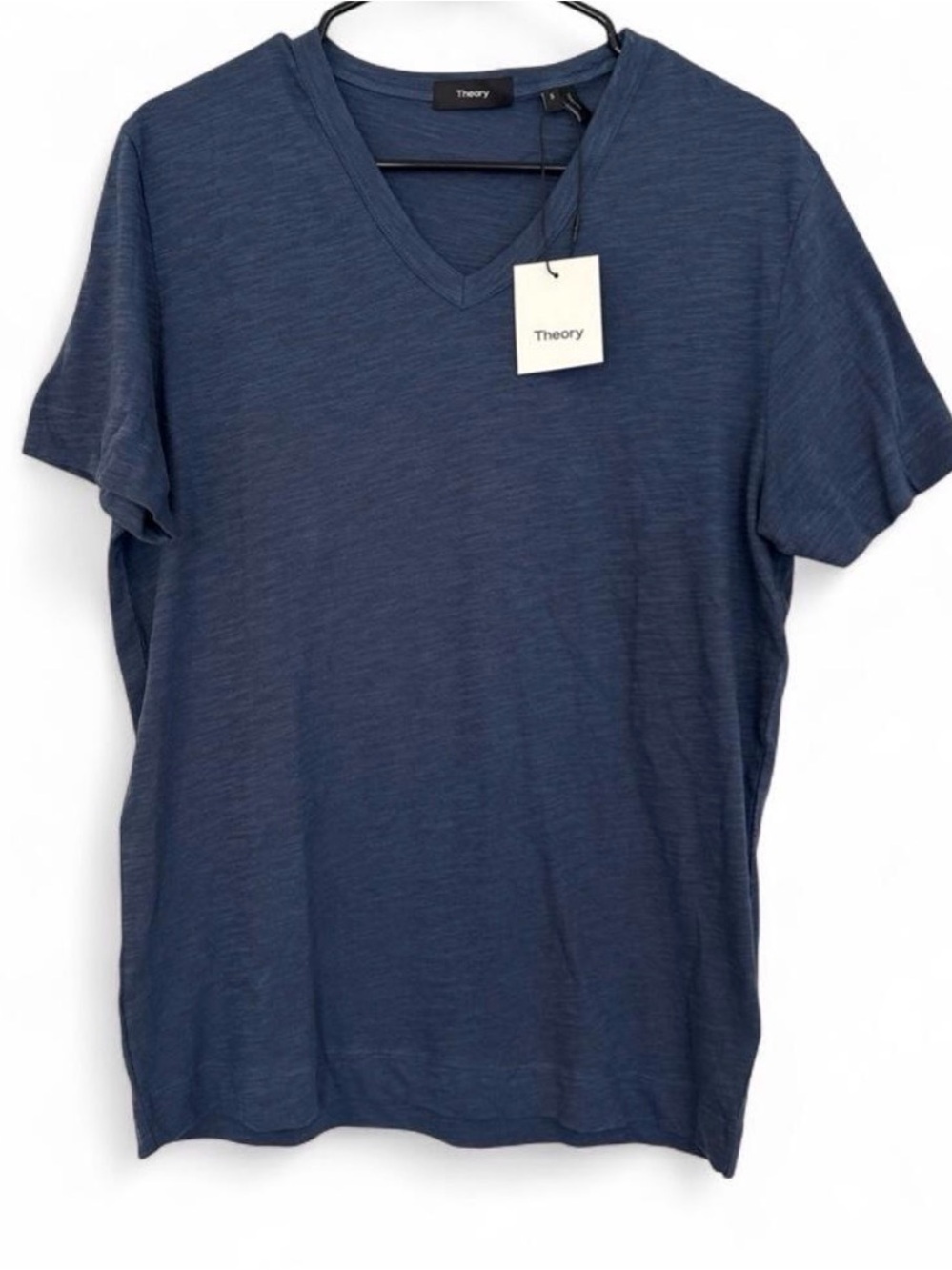 Theory Men's V-Neck Tee in Navy Blue BNWT